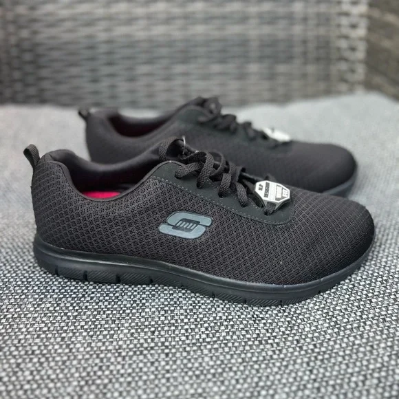 Work Relaxed Sketchers Ghenter SR 772 Black Non Slip Sneaker Womens 9 W Wide 39 - Picture 12 of 14